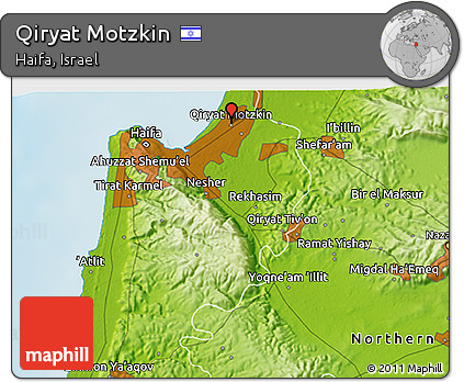 Physical 3D Map of Qiryat Motzkin