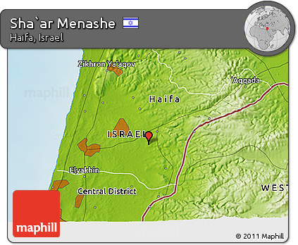 Physical 3D Map of Sha`ar Menashe