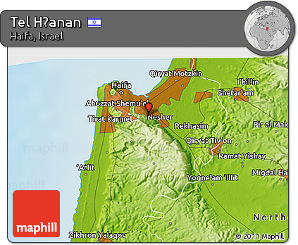 Physical 3D Map of Tel H̱anan