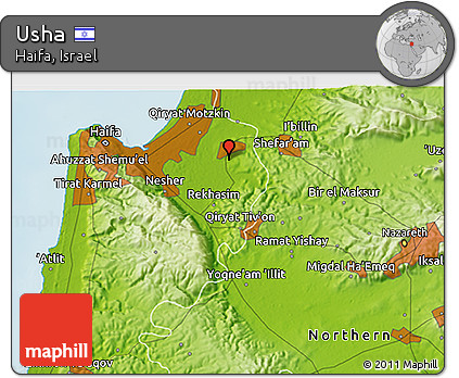 Physical 3D Map of Usha
