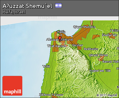 Physical 3D Map of Aẖuzzat Shemu`el