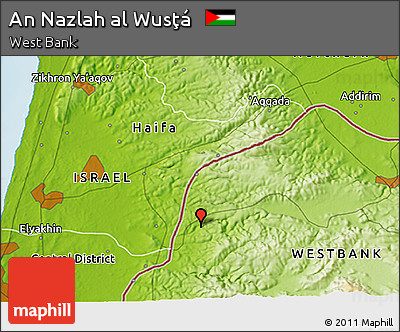 Physical 3D Map of An Nazlah Al Wusţá