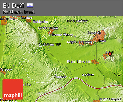 Physical 3D Map of Ed Daḥī