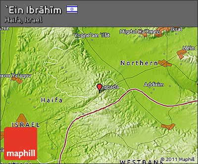 Physical 3D Map of `Ein Ibrāhīm