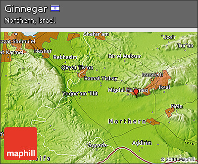 Physical 3D Map of Ginnegar