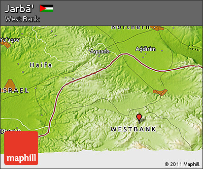Physical 3D Map of Jarbā'