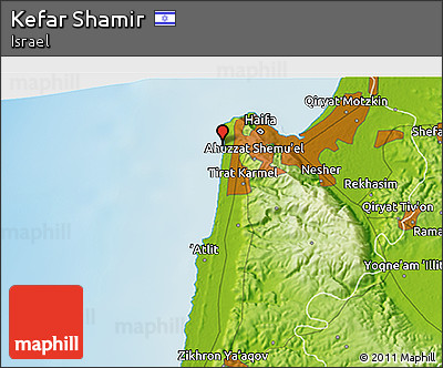 Physical 3D Map of Kefar Shamir