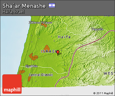 Physical 3D Map of Sha`ar Menashe