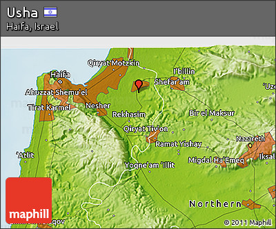 Physical 3D Map of Usha