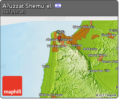 Physical 3D Map of Aẖuzzat Shemu`el