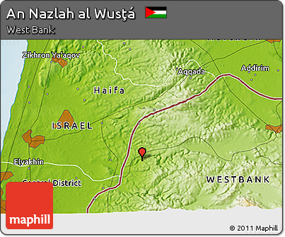 Physical 3D Map of An Nazlah Al Wusţá