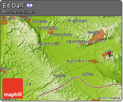Physical 3D Map of Ed Daḥī