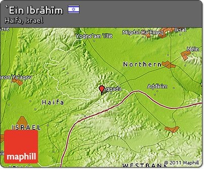 Physical 3D Map of `Ein Ibrāhīm