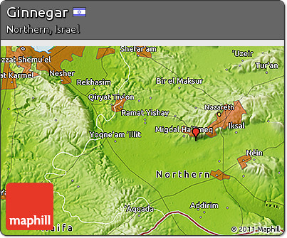 Physical 3D Map of Ginnegar