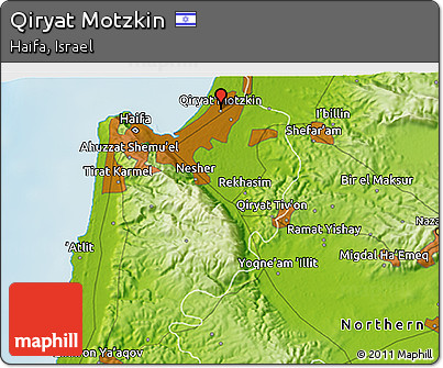 Physical 3D Map of Qiryat Motzkin