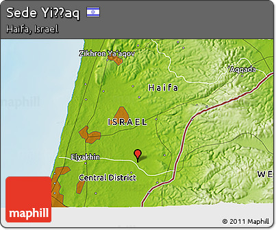 Physical 3D Map of Sede Yiẕẖaq
