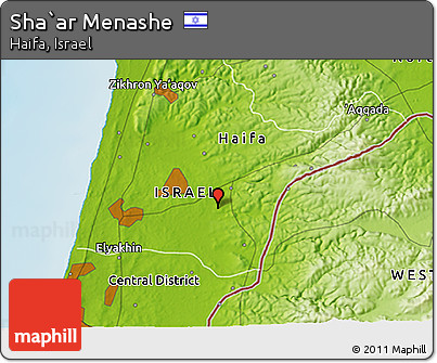 Physical 3D Map of Sha`ar Menashe