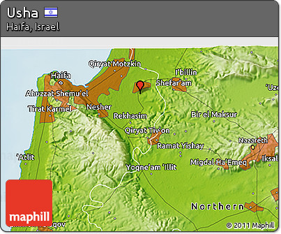 Physical 3D Map of Usha