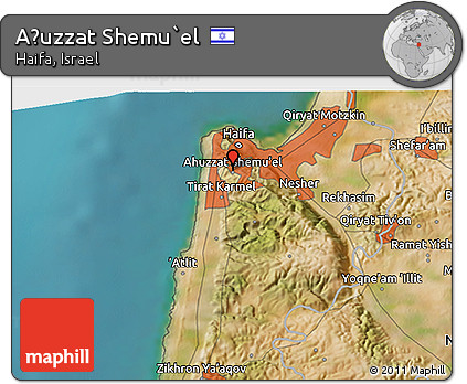 Satellite 3D Map of Aẖuzzat Shemu`el