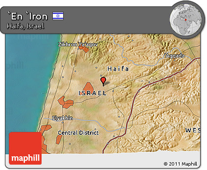 Satellite 3D Map of `En `Iron