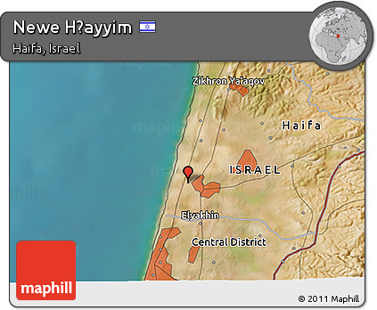 Satellite 3D Map of Newe H̱ayyim