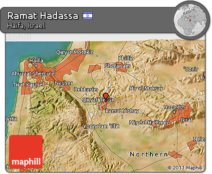 Satellite 3D Map of Ramat Hadassa