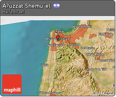 Satellite 3D Map of Aẖuzzat Shemu`el