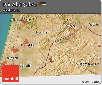 Satellite 3D Map of Dār Abū Şabḩā