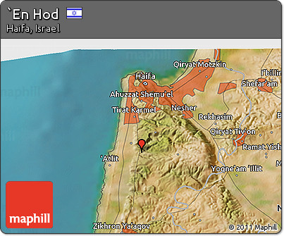 Satellite 3D Map of `En Hod