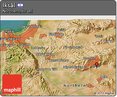 Satellite 3D Map of Iksāl