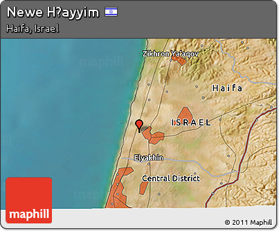 Satellite 3D Map of Newe H̱ayyim