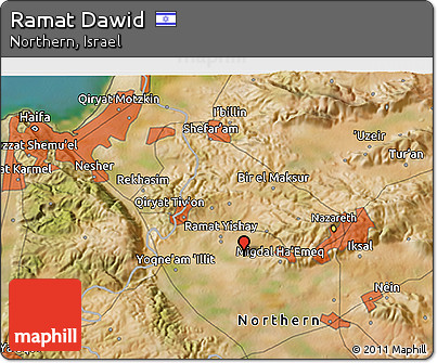 Satellite 3D Map of Ramat Dawid