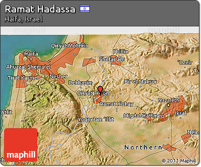 Satellite 3D Map of Ramat Hadassa