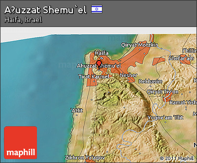 Satellite 3D Map of Aẖuzzat Shemu`el
