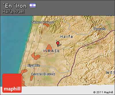 Satellite 3D Map of `En `Iron