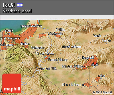 Satellite 3D Map of Iksāl