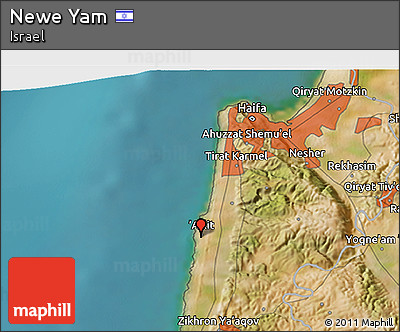Satellite 3D Map of Newe Yam