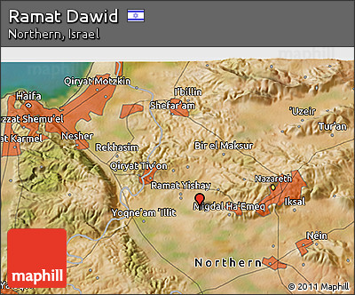Satellite 3D Map of Ramat Dawid