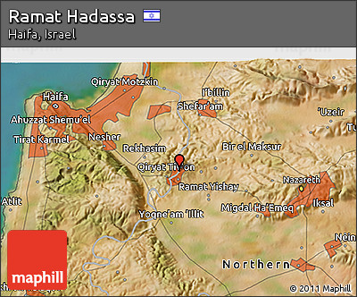 Satellite 3D Map of Ramat Hadassa