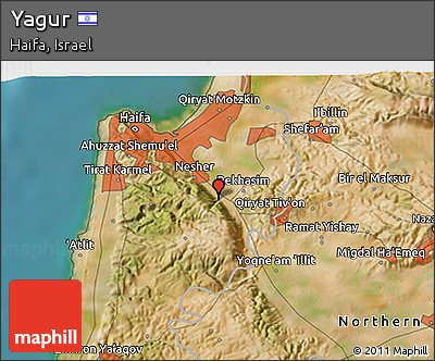 Satellite 3D Map of Yagur