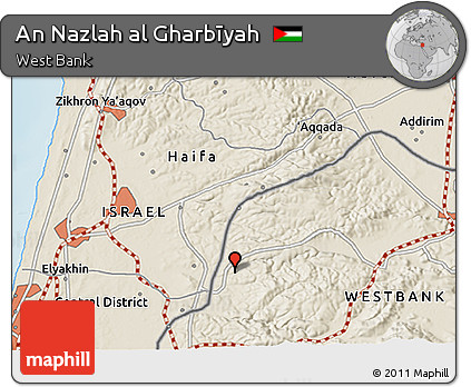 Shaded Relief 3D Map of An Nazlah Al Gharbīyah