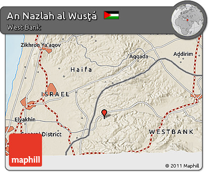 Shaded Relief 3D Map of An Nazlah Al Wusţá