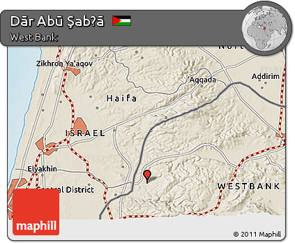 Shaded Relief 3D Map of Dār Abū Şabḩā