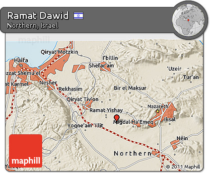 Shaded Relief 3D Map of Ramat Dawid
