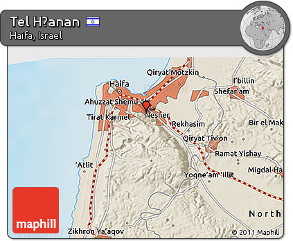 Shaded Relief 3D Map of Tel H̱anan