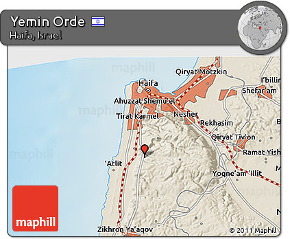 Shaded Relief 3D Map of Yemin Orde