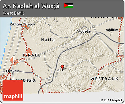 Shaded Relief 3D Map of An Nazlah Al Wusţá