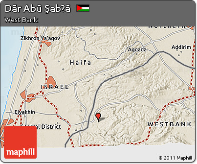 Shaded Relief 3D Map of Dār Abū Şabḩā