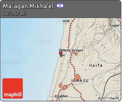 Shaded Relief 3D Map of Ma`agan Mikha'el