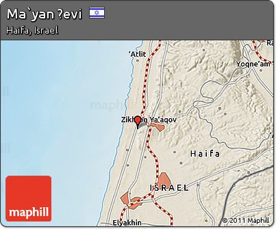 Shaded Relief 3D Map of Ma`yan Ẕevi